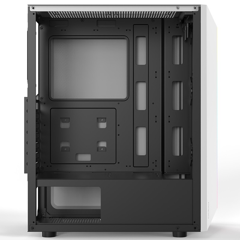 半岛铁盒（PADO）烈焰Z 白色 游戏办公台式机电脑主机箱（支持ATX主板/RGB灯条/亚克力全侧透/240冷排）