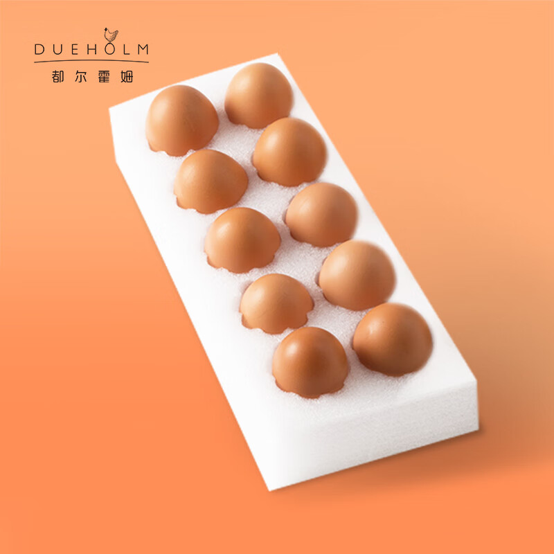 都尔霍姆 有机鸡蛋 10枚 丹麦品牌新鲜鸡蛋 有机土鸡蛋 无沙门氏菌 宝宝蛋