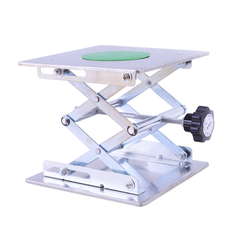 实验室加厚不锈钢升降台1015202530cm小型 氧化铝 手动升降台 100*100