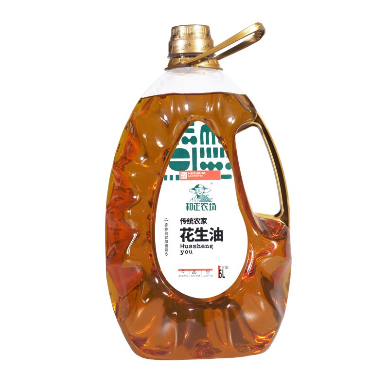 和正农场 和正农场物理压榨花生油5l装