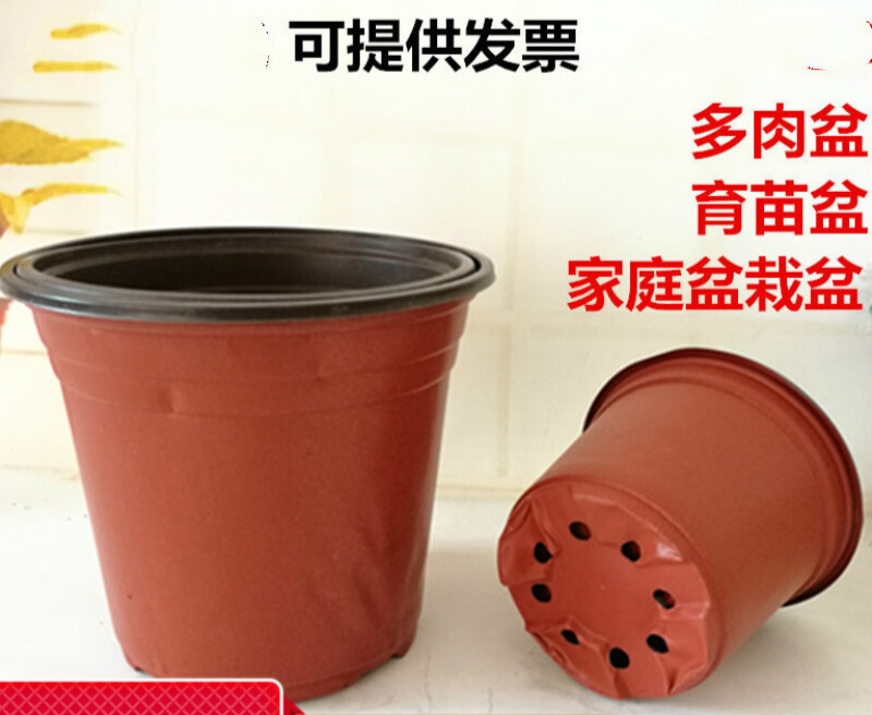 塑料花盆育苗盆大号营养钵培育盆多肉种植盆t8 外口径9cm【100个价格