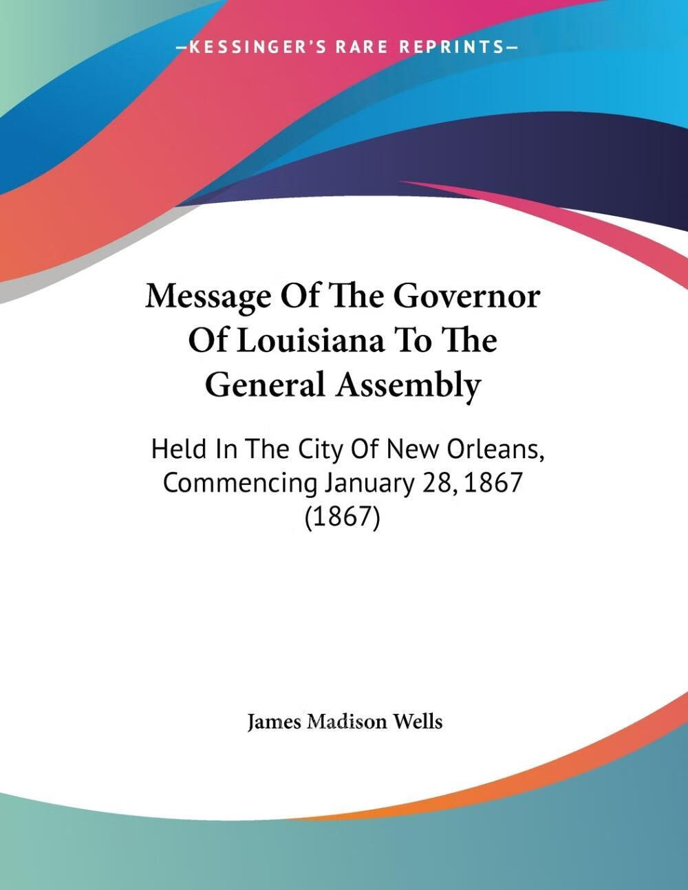 【2周达】【预售 按需印刷】message of the governor of louisiana