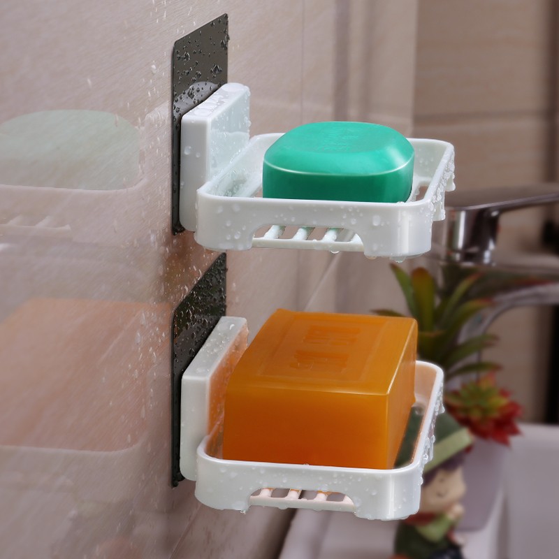 双庆(shuangqing)浴室壁挂肥皂盒沥水肥皂架免打孔香皂盒子卫生间香皂