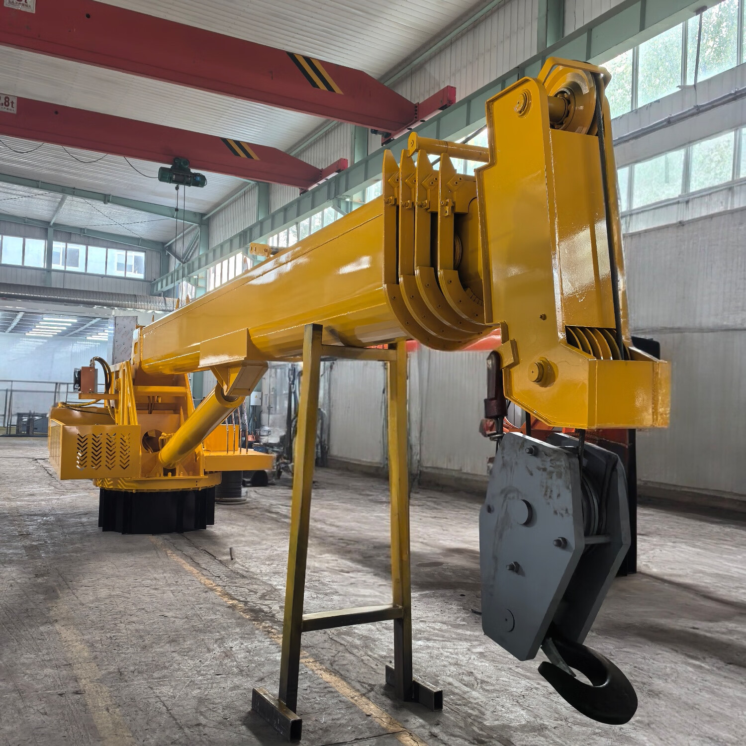 船用吊机液压伸缩吊臂船吊码头固定式起重机克令吊甲板吊渔船吊机 3到