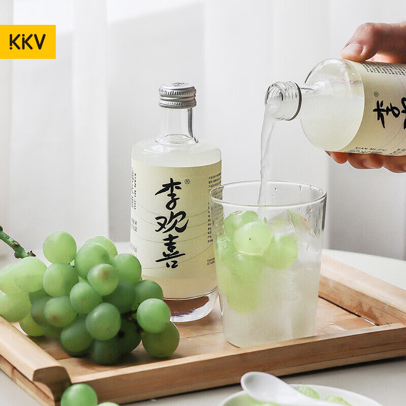 李欢喜kkv米酒低度酒鲜米原酿6°微醺自饮聚会300ml 6度 300ml 1瓶
