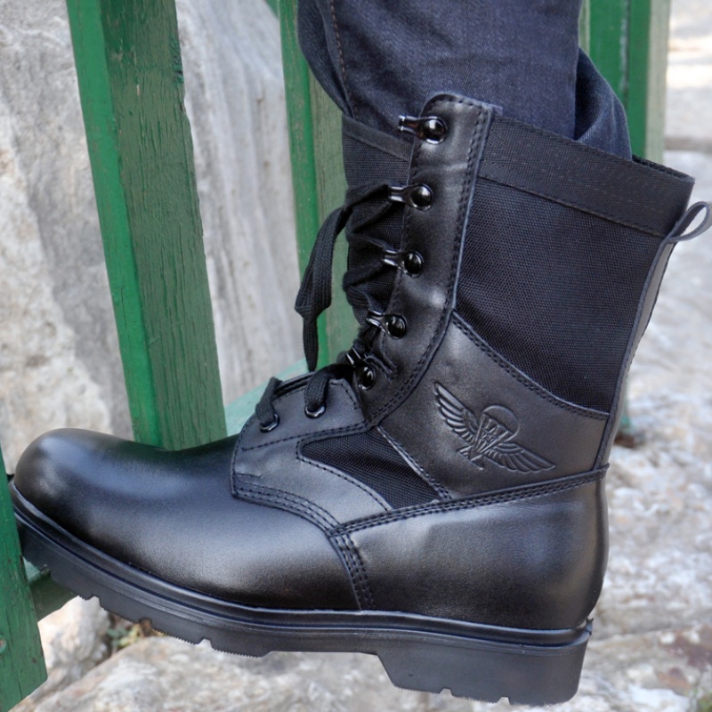 简梦伊夏季透气超轻06伞兵靴作战训靴男高帮训练靴战术靴飞行靴 06伞