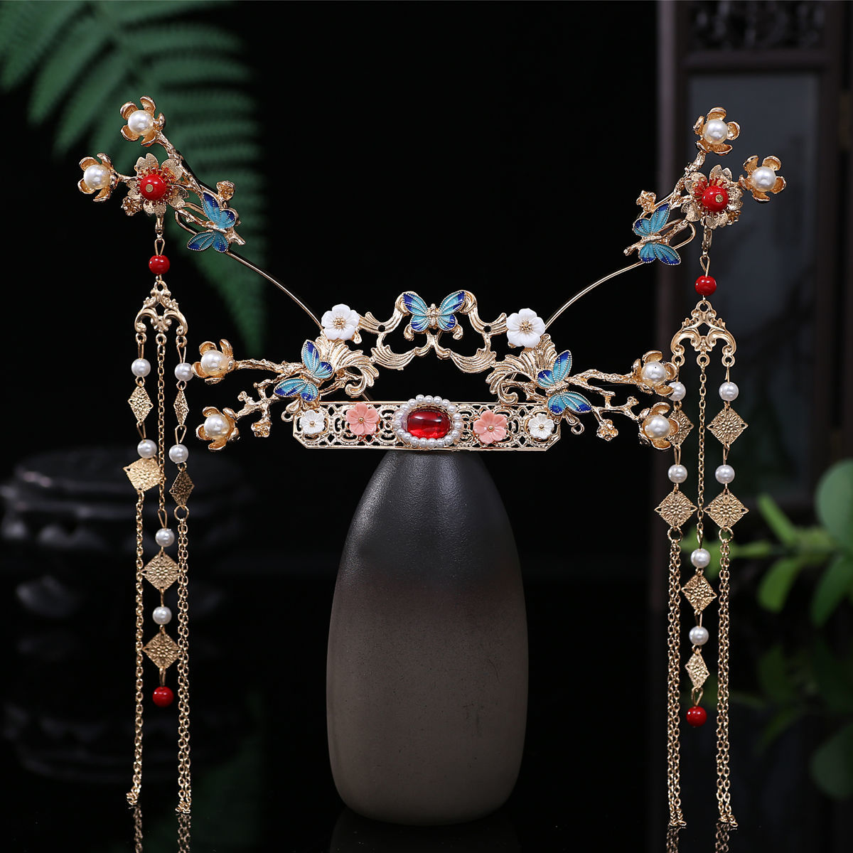 头饰流苏全套古风簪子中国风古典简约发饰超仙古装步摇发套装依莲妃 h