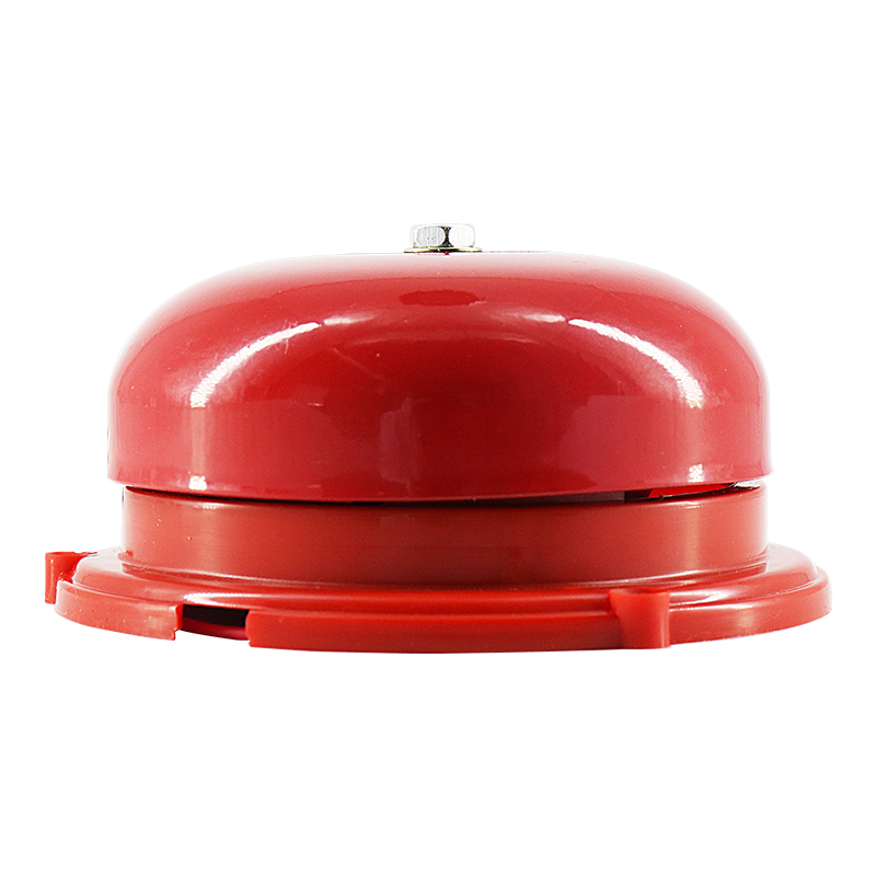 援邦 消防警铃 手动火灾报警器酒店工厂火警铃12v4寸消防电铃按钮式