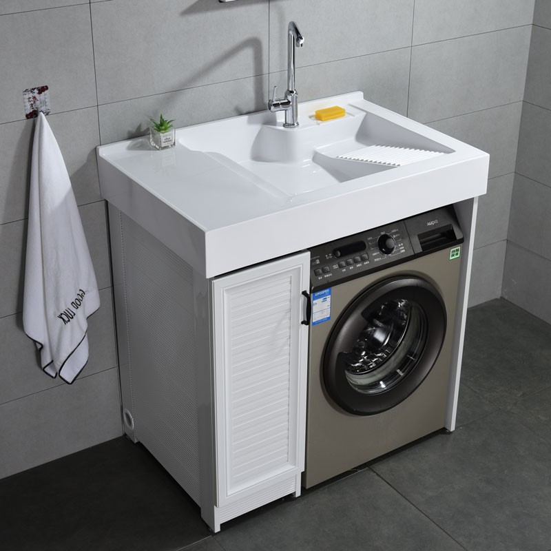 jonto洗衣机柜阳台台盆一体洗衣柜洗衣池洗衣机一体柜洗衣台机上盆