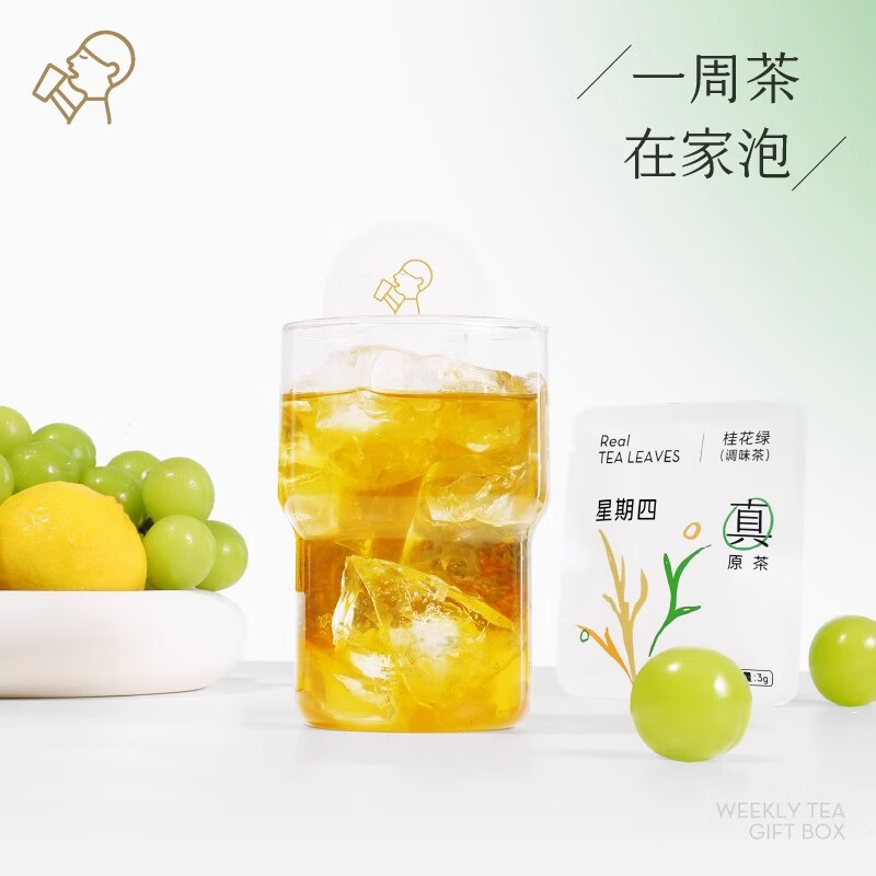 喜茶（HEYTEA）茶包伴手禮靈感茶一周茶禮盒滿月結(jié)婚喜宴回禮冷泡烏龍花茶果 新·喜茶一周茶[1盒/7袋包]