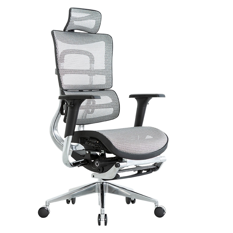 法果 人体工学椅电脑椅家用舒适久坐护腰办公椅子可躺老板椅 YX6023 黑色【无脚踏】