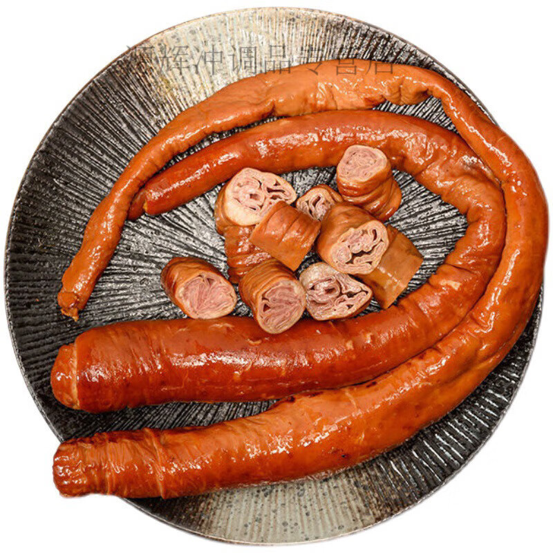 盘中玉正宗芝畔烧肉熏烤烧烤熏卤大肠套小肠即食熟食五香真空鲜货