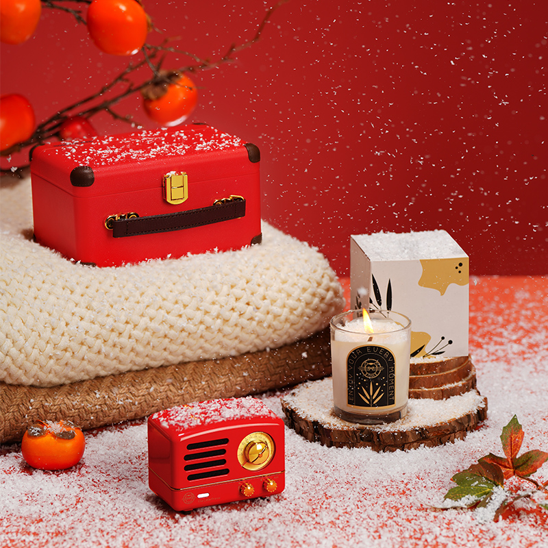 猫王收音机 小王子OTR无线便携蓝牙音箱复古家用收音机低音炮音响 乐逅香氛冬日新年礼品礼盒