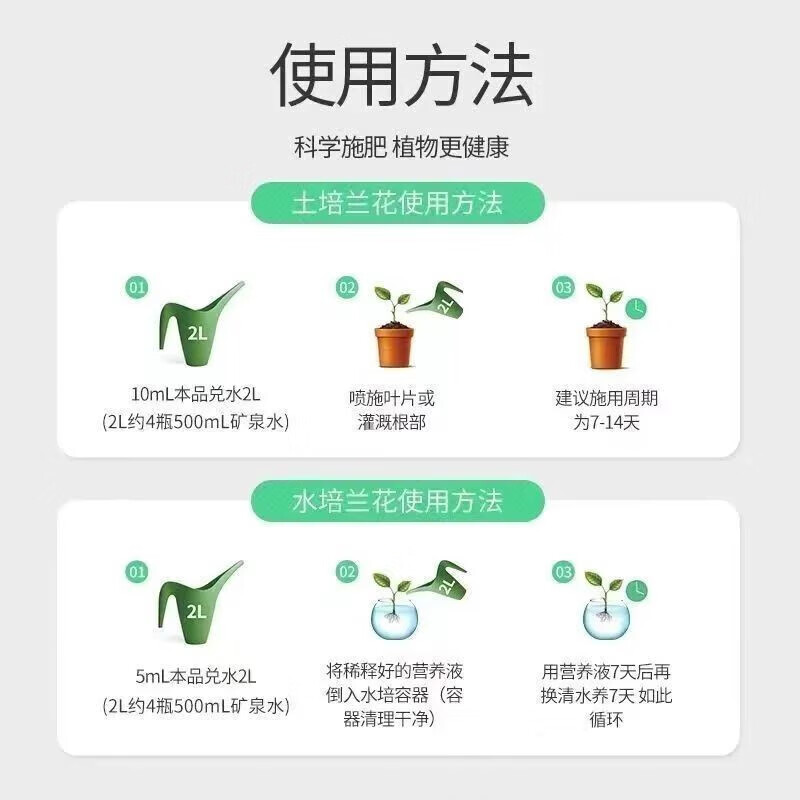 兰花专用营养液叶黑黄斑枯叶焦尖促开花兰花多箭素兰花肥料专用肥 1瓶装【500ml】