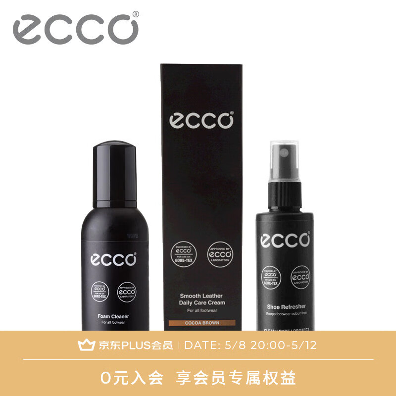 爱步（ECCO）光皮清洁护理3件套组泡沫清洁剂+光皮鞋乳+鞋内清新剂 xh1ws 无色