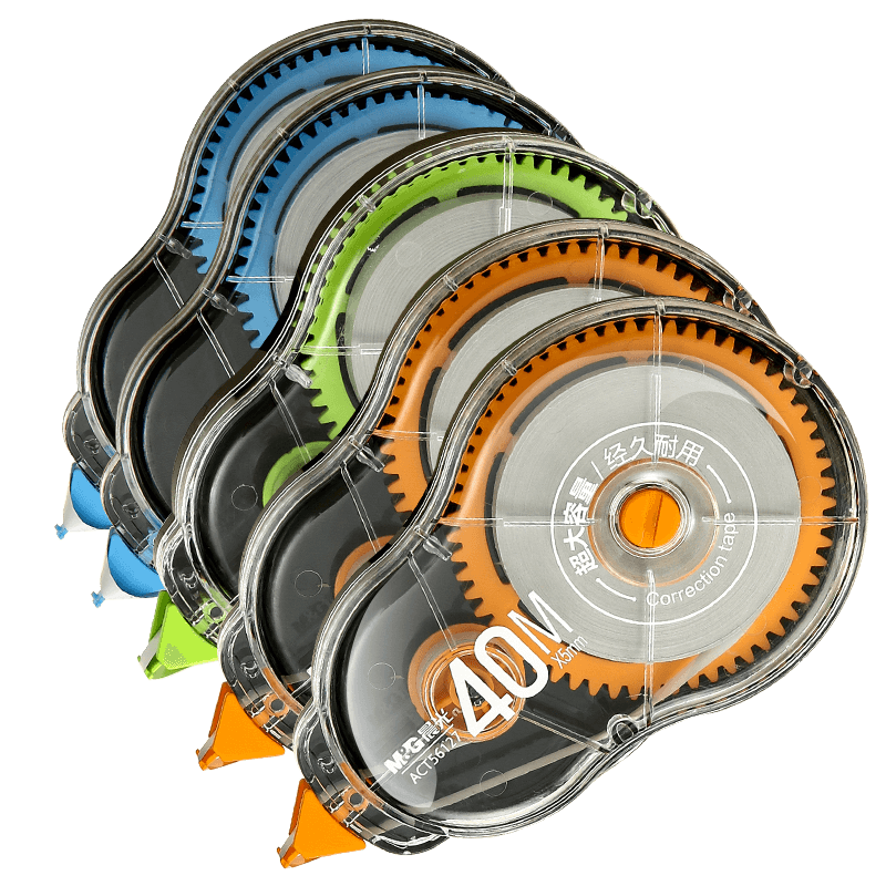 晨光（M&G）文具200米酷黑修正带 丝滑超值隐形涂改带  加大容量超长隐形改正带学生用品  40m*5支装 ACT56127