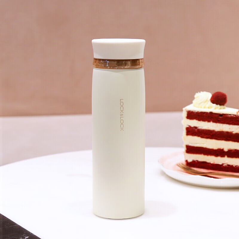 乐扣乐扣（LOCK&LOCK）保温杯水杯菲特旋转盖轻量杯男女学生茶杯450ML【年会福利】 米白色 LHC4131IVY 450ml 450ML
