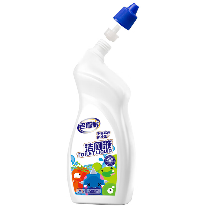 老管家洁厕液厕所卫生间马桶清洁剂强力去污除垢罗兰清香 500ml 4瓶
