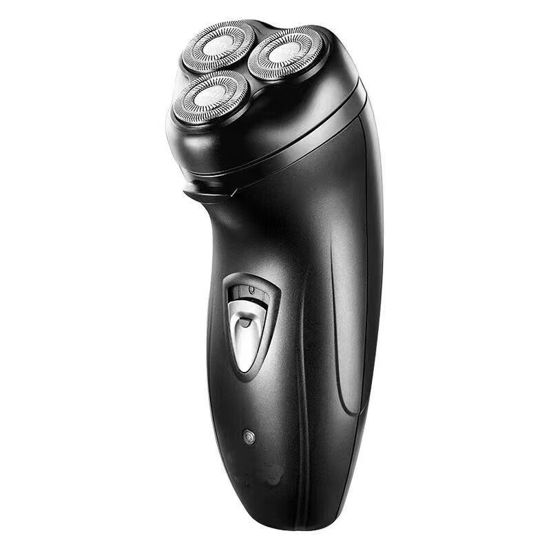 电动剃须刀男士刮胡刀胡子刀充电式家用便携浮动三刀头 黑色