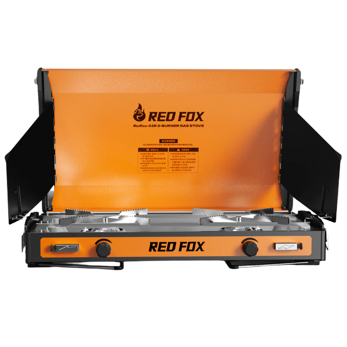 燒烤世家火狐戶外爐具露營全套裝備野外炊具燒烤架爐便攜防爆分體式卡式爐 火狐Air【橙】+大烤盤+千滋套鍋+包+230g氣罐x4