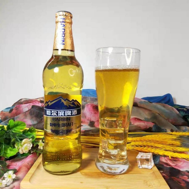 哈尔滨纯生啤酒 哈尔滨啤酒 哈啤冰樽纯生啤酒 500ml