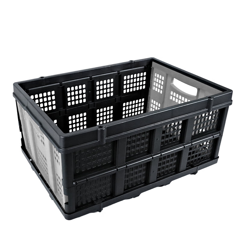 台优叠收纳箱折叠篮子框子筐子多功能 深灰