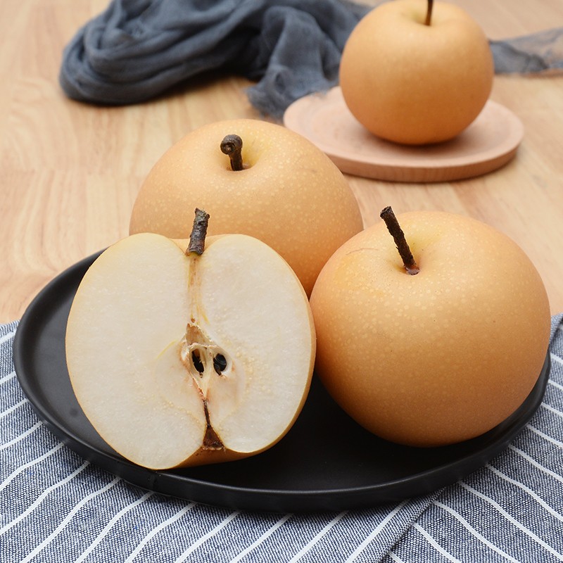 古寨山正宗山东莱阳秋月梨整箱新鲜水果脆甜薄皮超大果农家现摘 净重4.5斤严选装