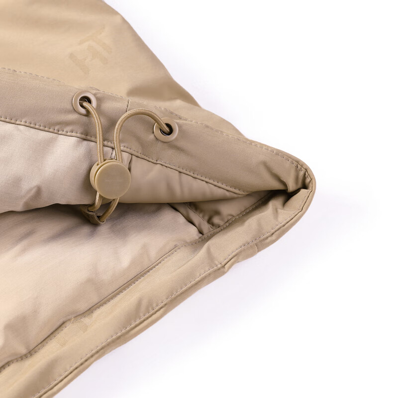 哈特马克斯90%鹅绒防风保暖高弹力立领提花短款羽绒服 砂陶棕 L 175/96A