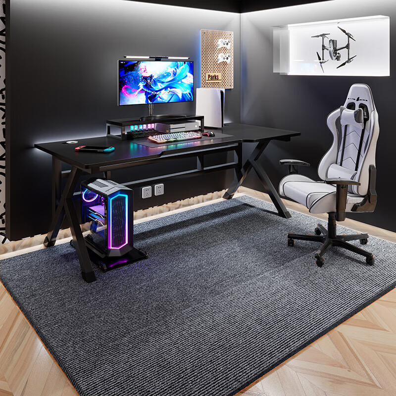 布欧格电竞房装饰地毯电竞椅椅子书房垫子电脑椅转椅地板保护垫隔音