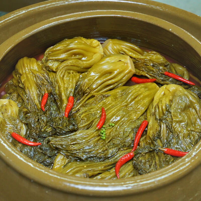 王婆家老壇菜王婆家泡酸菜魚調(diào)料四川自制老壇發(fā)酵咸菜酸蘿卜泡菜辣椒酸菜2袋 老壇泡酸菜500g*2袋