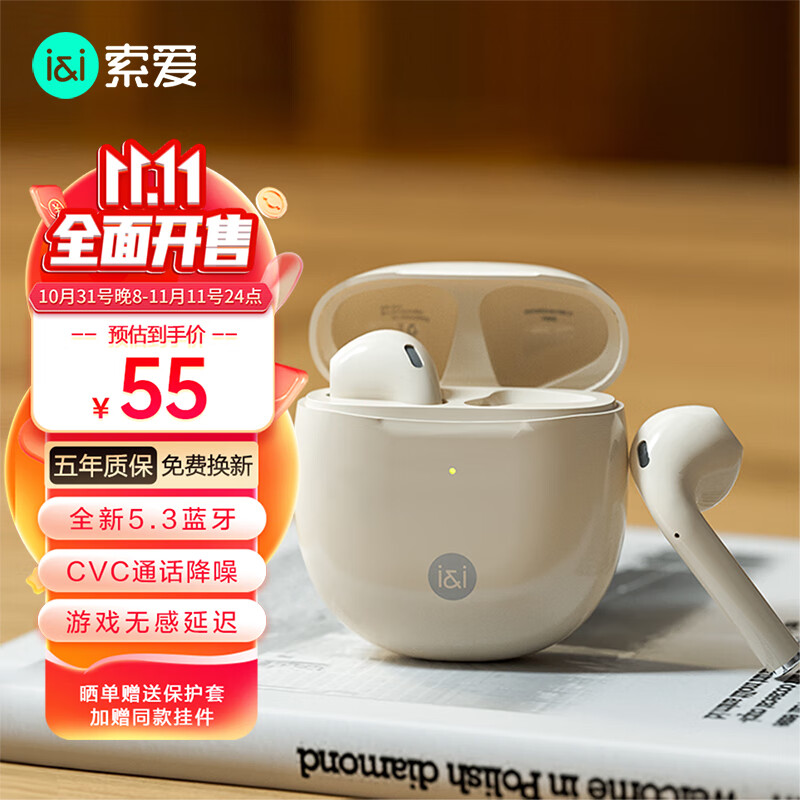 索爱（soaiy）SR10真无线蓝牙耳机 音乐降噪通话 游戏运动超长续航 小巧半入耳式蓝牙5.3安卓苹果手机通用油彩白使用感如何?