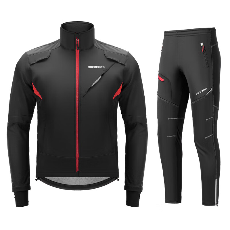 洛克兄弟 騎行服冬季套裝男女款抓絨保暖長(zhǎng)袖長(zhǎng)褲戶外騎行套裝 喜馬拉雅（加絨防風(fēng) 歐碼尺碼偏大） M