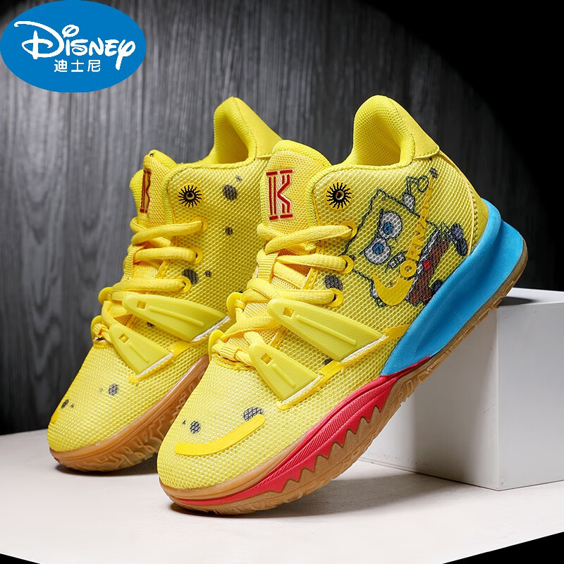 迪士尼(disney)海绵宝宝男童鞋运动鞋2024夏季新款训练儿童篮球鞋跑步