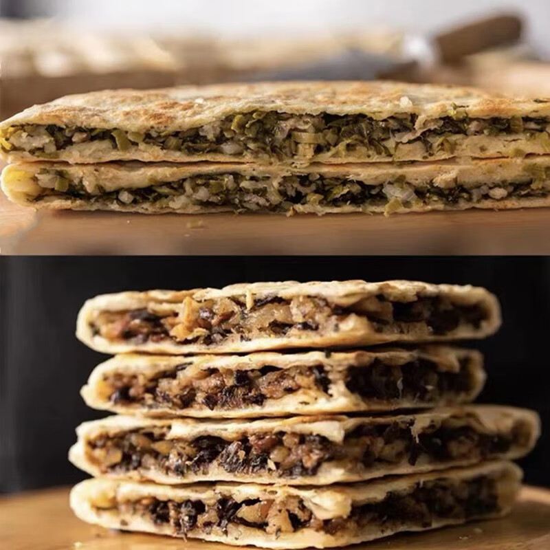 hywlkj温州永嘉麦饼烧饼梅干菜五花肉馅多咸菜馅楠溪江特产美食糕点