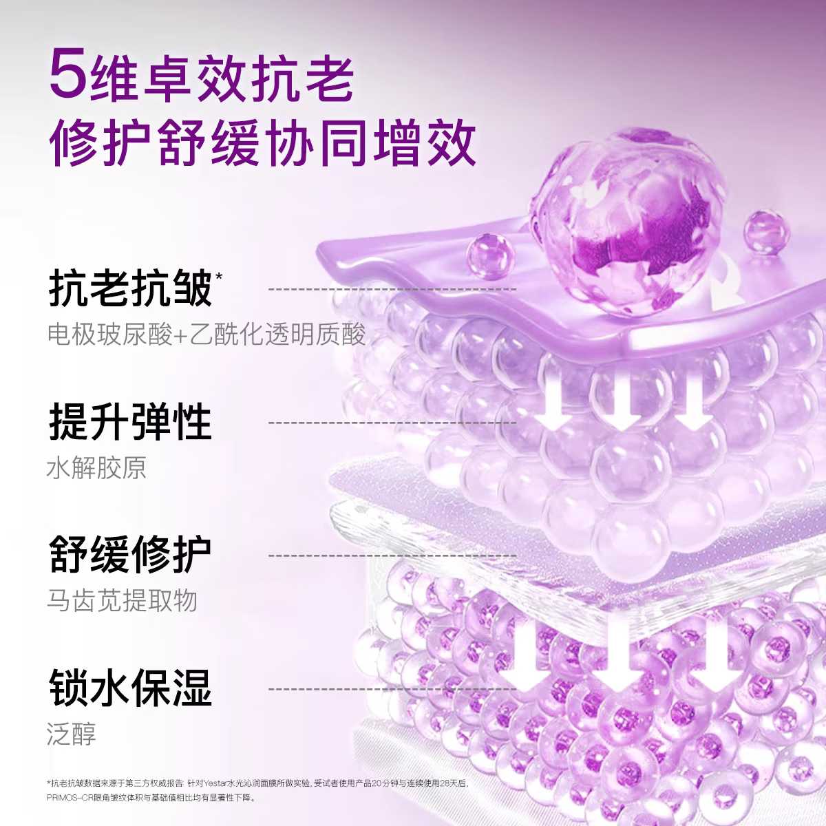 Yestar艺星水光沁润面膜补水保湿修护舒缓抗皱紧致敏感皮肤适用韦雪同款 水光沁润面膜1盒5片