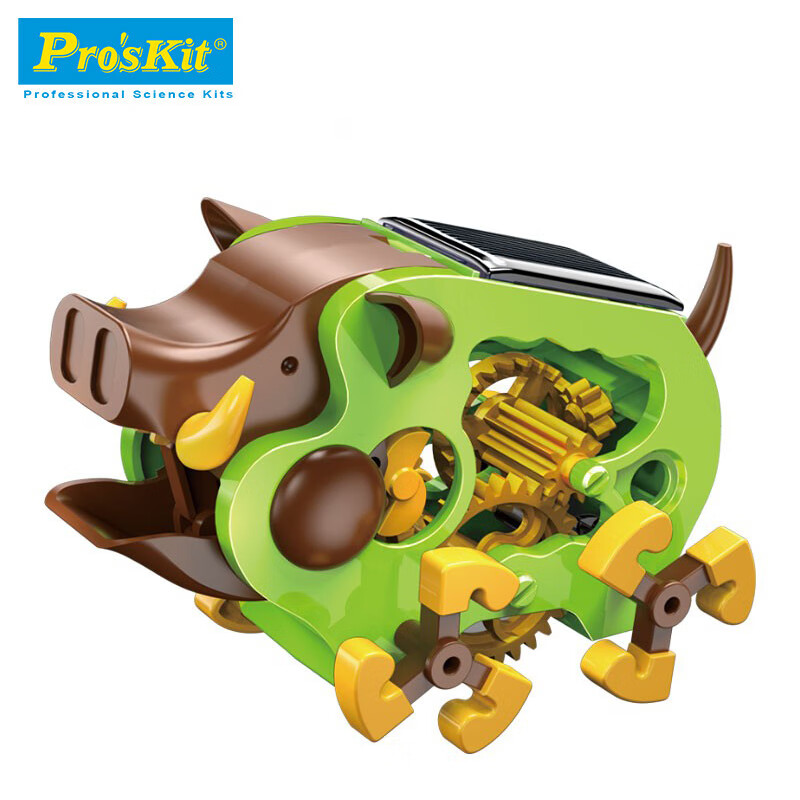 宝工（Pro'sKit）太阳能可爱野猪拼装儿童益智玩具8-12岁男孩女孩生日礼物GE-682