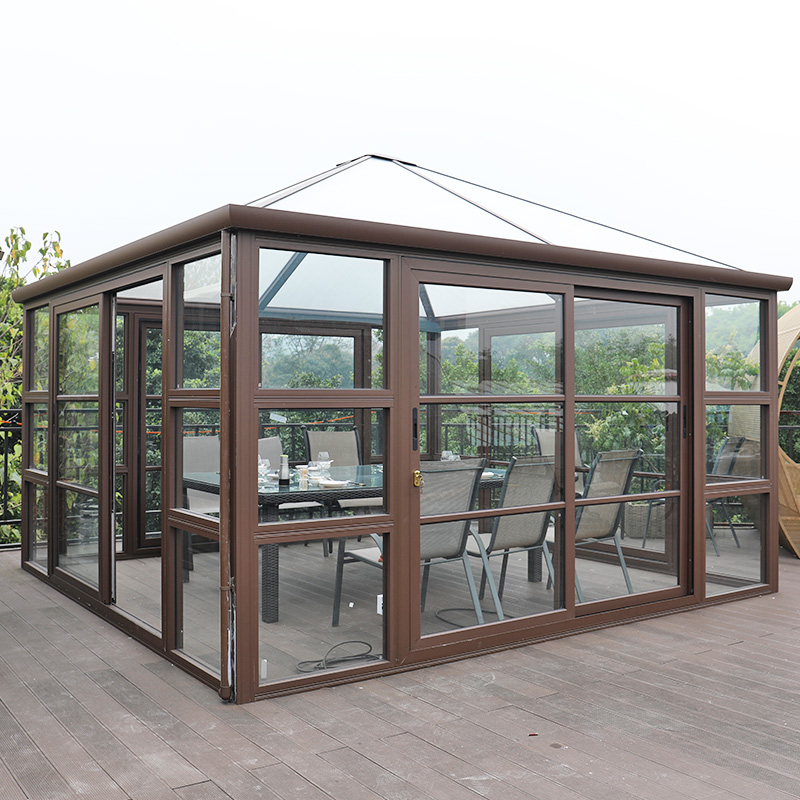 铝合金亭子 户外凉亭帐篷别墅庭院玻璃房子楼顶花园铝合金亭子露台