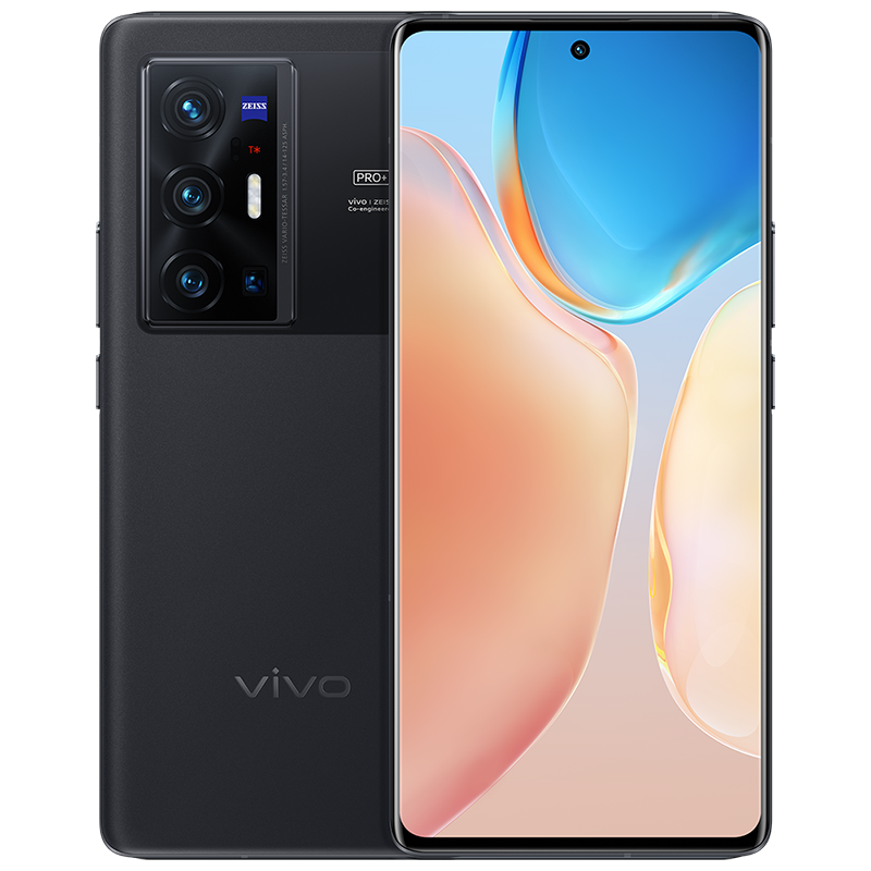 vivo X70 Pro+ 骁龙888 Plus 2K屏幕 IP68级防水 全四摄光学防抖 50W无线闪充 5G手机 12GB+256GB 至黑