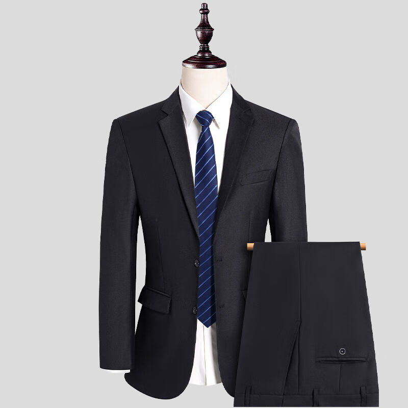 舒晋西服套装男韩版修身职业正装商务休闲男西服白领职业工装伴郎礼服