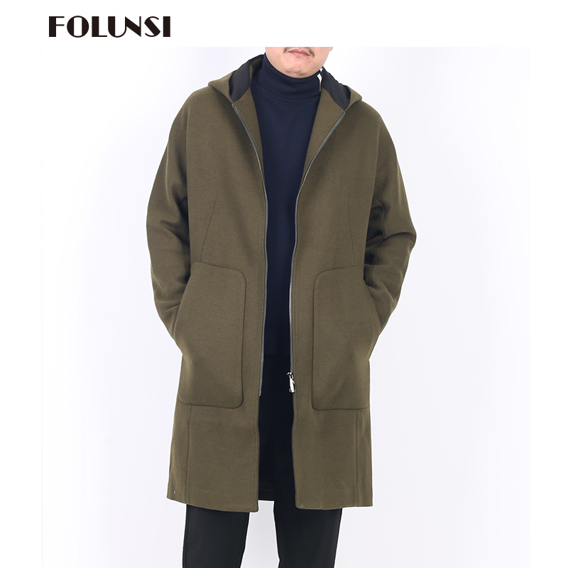 佛伦斯(folunsi)【新】folunsi佛伦斯时尚青年连帽保暖商务休闲男装长