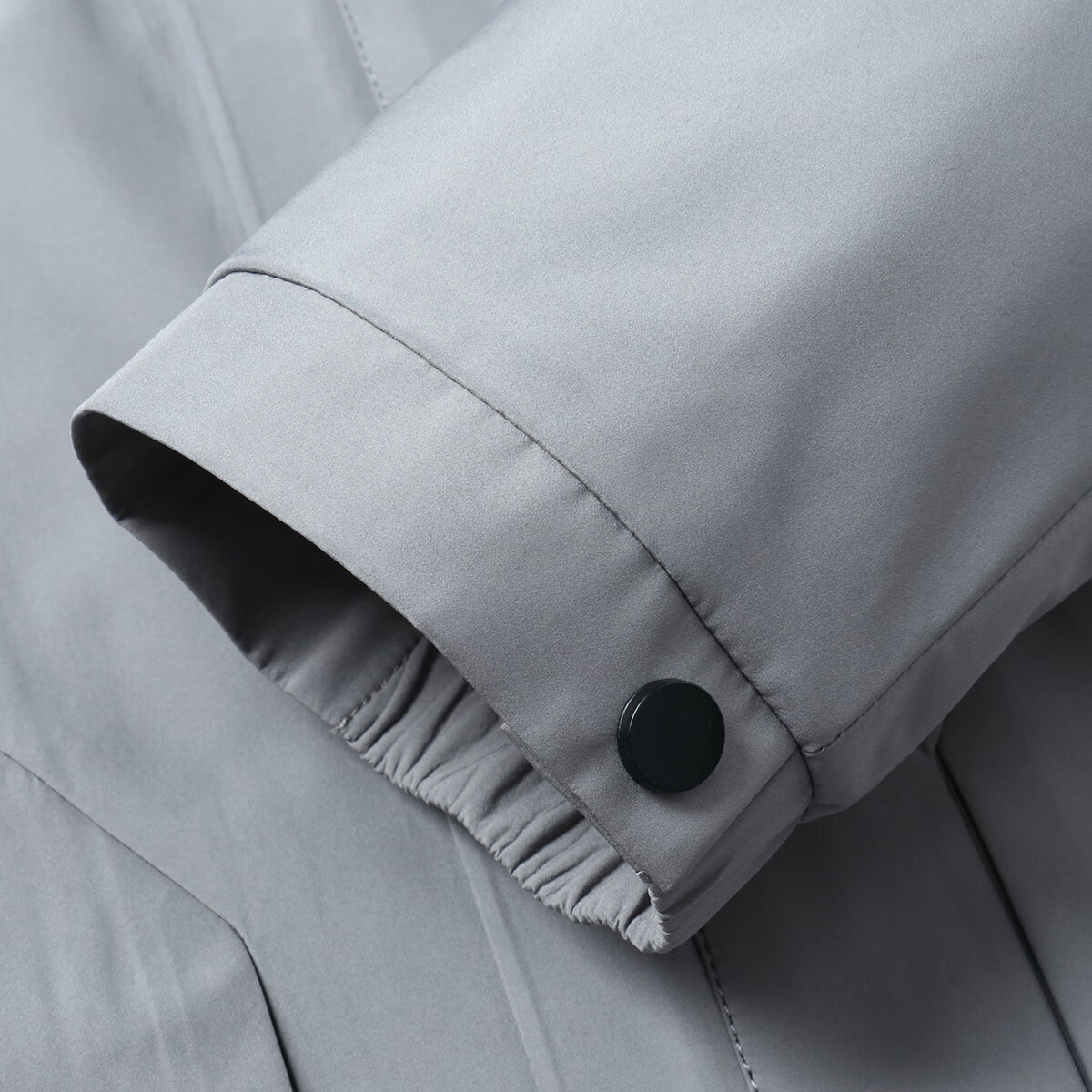 BOSSSUNWEN【蓬松保暖】冬季推荐商务休闲防风可拆卸连帽纯色长袖男式羽绒服 浅灰 170/92A(M)