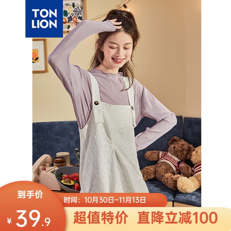 唐狮【YL5】女半高领肌理梭织打底衫 灰紫 M怎么样,好用不?