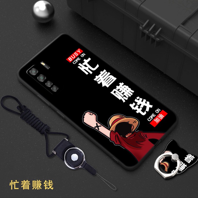 忙着赚钱 指环 挂绳 钢化膜 华为nova7se活力版