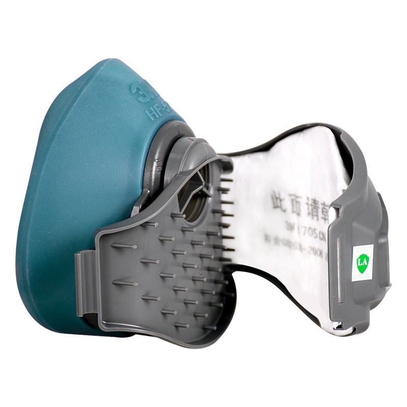 3M 防尘毒面具 KN95级防护粉尘雾霾PM2.5水泥打磨煤矿装修头戴面罩 3M HF-52硅胶防尘套装