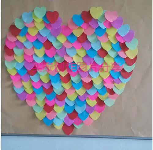 荧光爱心便利贴n次贴 随意贴 记事贴随意贴心形贴可选告示贴 50张荧光