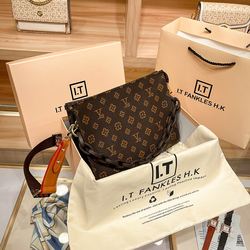 chaseng&keithck女包官网腋下包包女2024春夏新款时尚百搭信封包链条