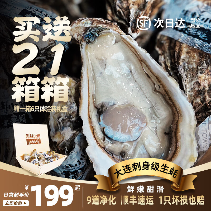 生蠔小鎮【源頭直發】鮮活大連生蠔 刺身級品質 5斤裝禮盒 3XL號 18只