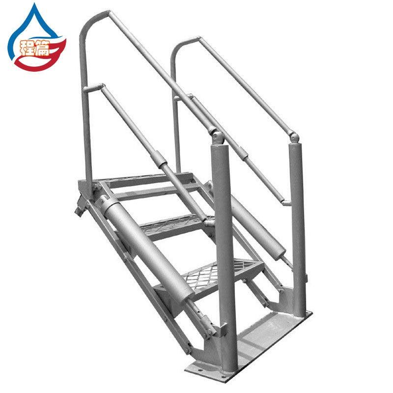 程篇 鹤管用伸缩活动梯流体装卸活动梯油罐车槽车配套栈桥踏步 三步梯