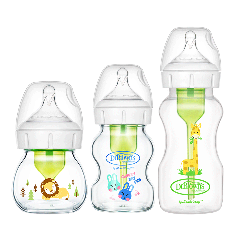 布朗博士玻璃PPSU混搭奶瓶組合  新生嬰兒防脹氣奶瓶套裝 0-3-6月混搭材質(zhì) 覆蓋0-6月(60ml+150ml+270ml)2