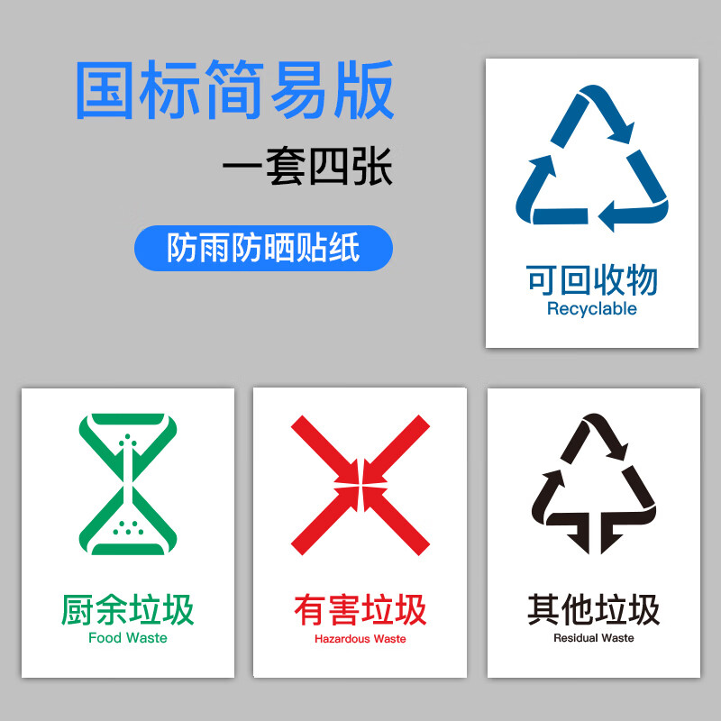 其他墙贴幼儿园儿童创意家用宣传海报卡通提示牌易腐垃杭州医疗北京